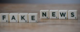 Fake News spelled out in scrabble letters