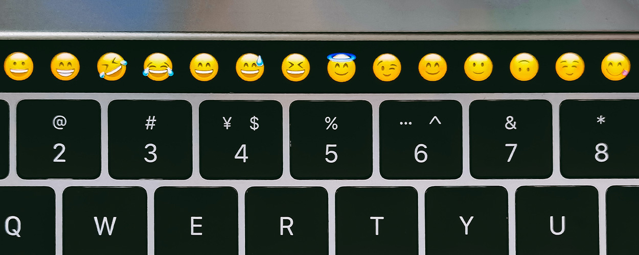 keyboard for emojis that are translated