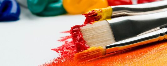 paintbrushes used in art for mental health